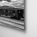 Galeria moa, fotografia, arte, diseño, decoración, cuadros, javier porras, paisaje, nevado, nieve, montaña, bolivia, Andes, Bolivianos, Bolivia, aluminio, dibond, retablo, acabado, trenes, carrileras, antiguo, ferrocarril, vagones