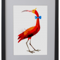 Ilustración, garza, Galeria MOA, arte, decoración, cuadro, pájaro, animales, MOA Prints,